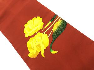 リサイクル　塩瀬花模様名古屋帯